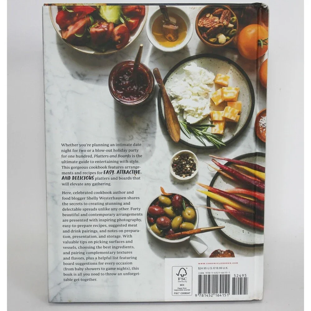 PLATTERS & BOARDS Beautiful, Casual Spreads Cookbook Shelly Westerhausen 2018 HC